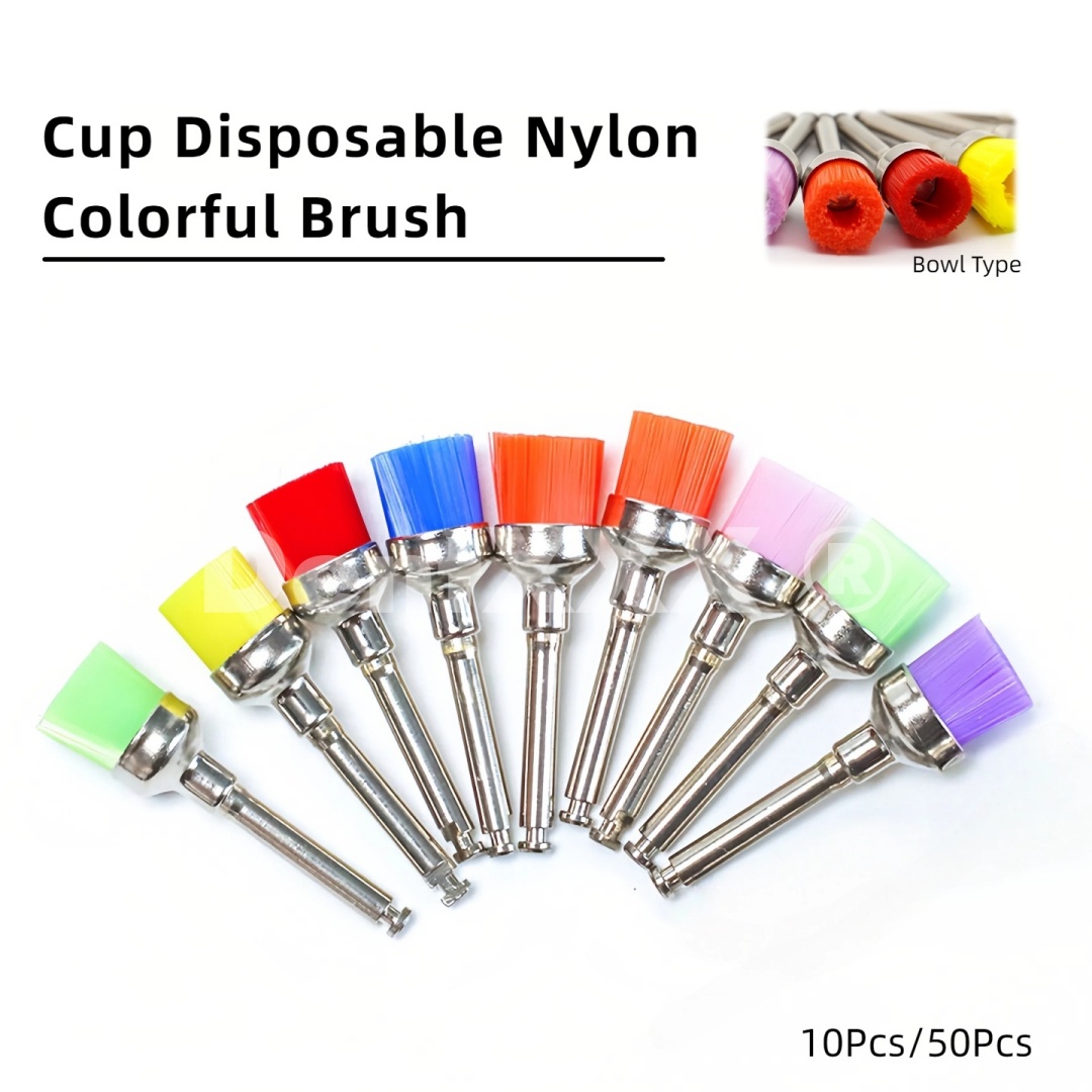 Art Craft Materials - Bowl Nylon Polishing Brushes, Colorful, Latch