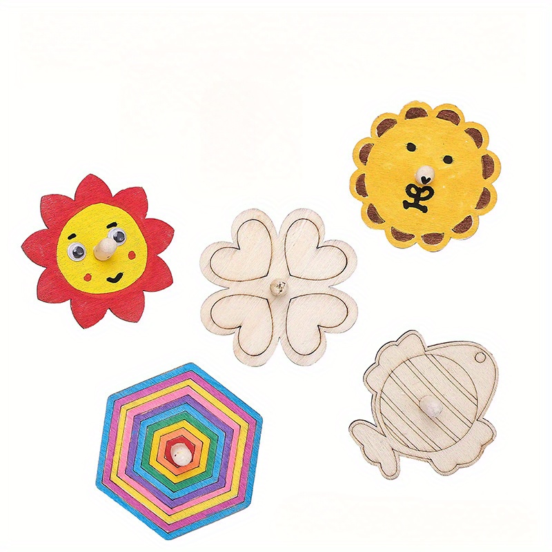 Eco Art Craft - Wooden Spinning Top Craft Kit -
