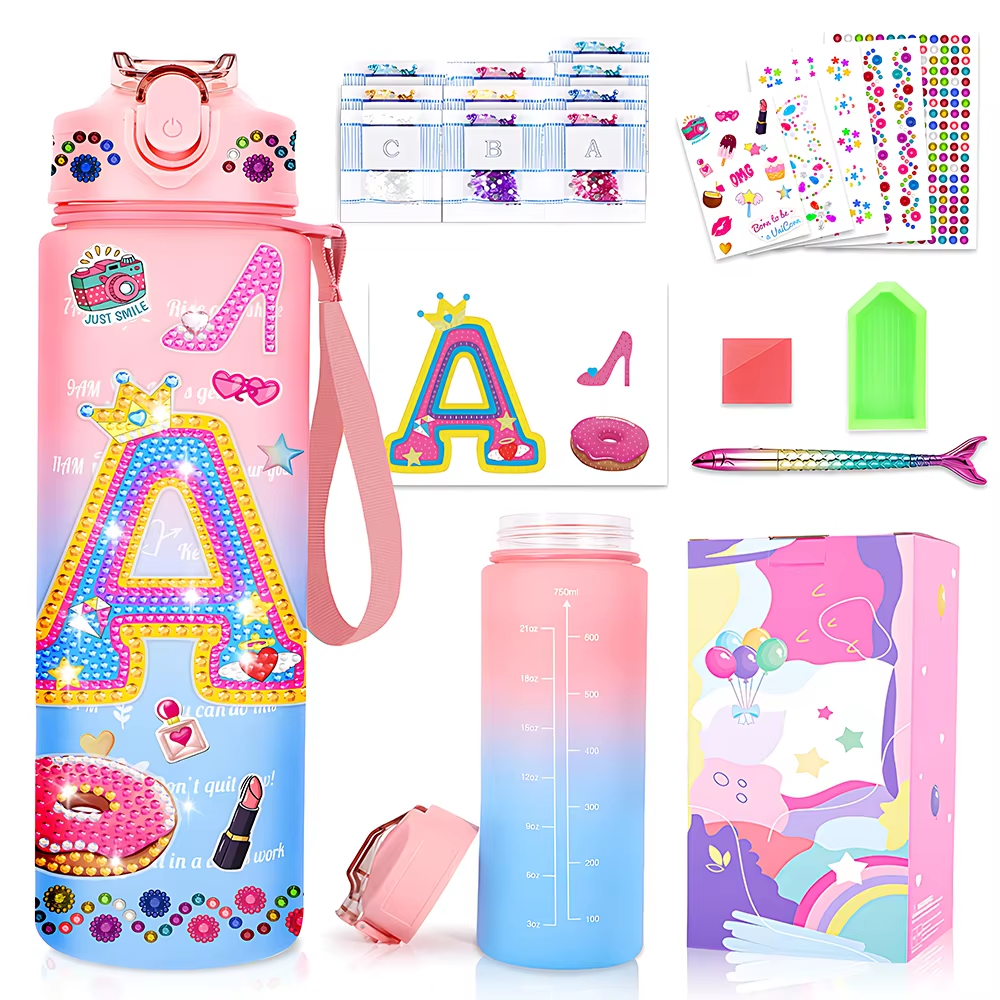 Eco Art Craft - 1Set Decorate Your Own Water Bottle