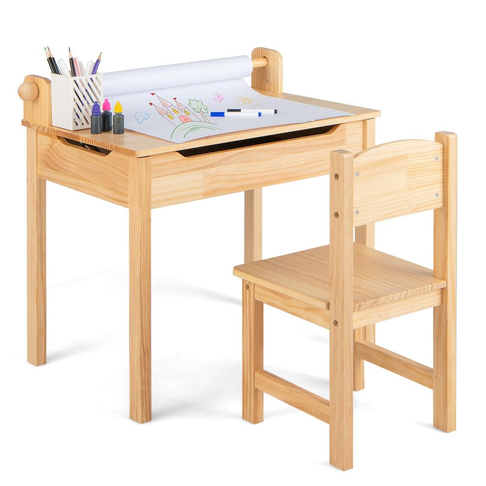 Art Craft Kindergarten - Kids Table and Chair Set, Flip