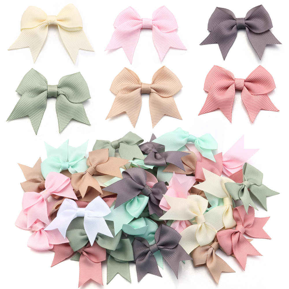 Art Craft Decoration - 20Pcs 4x6cm Satin Ribbon Bowknot Decoration