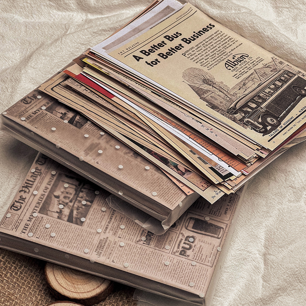 Art Craft Journals - 118Pcs Vintage Old Newspaper Craft Paper