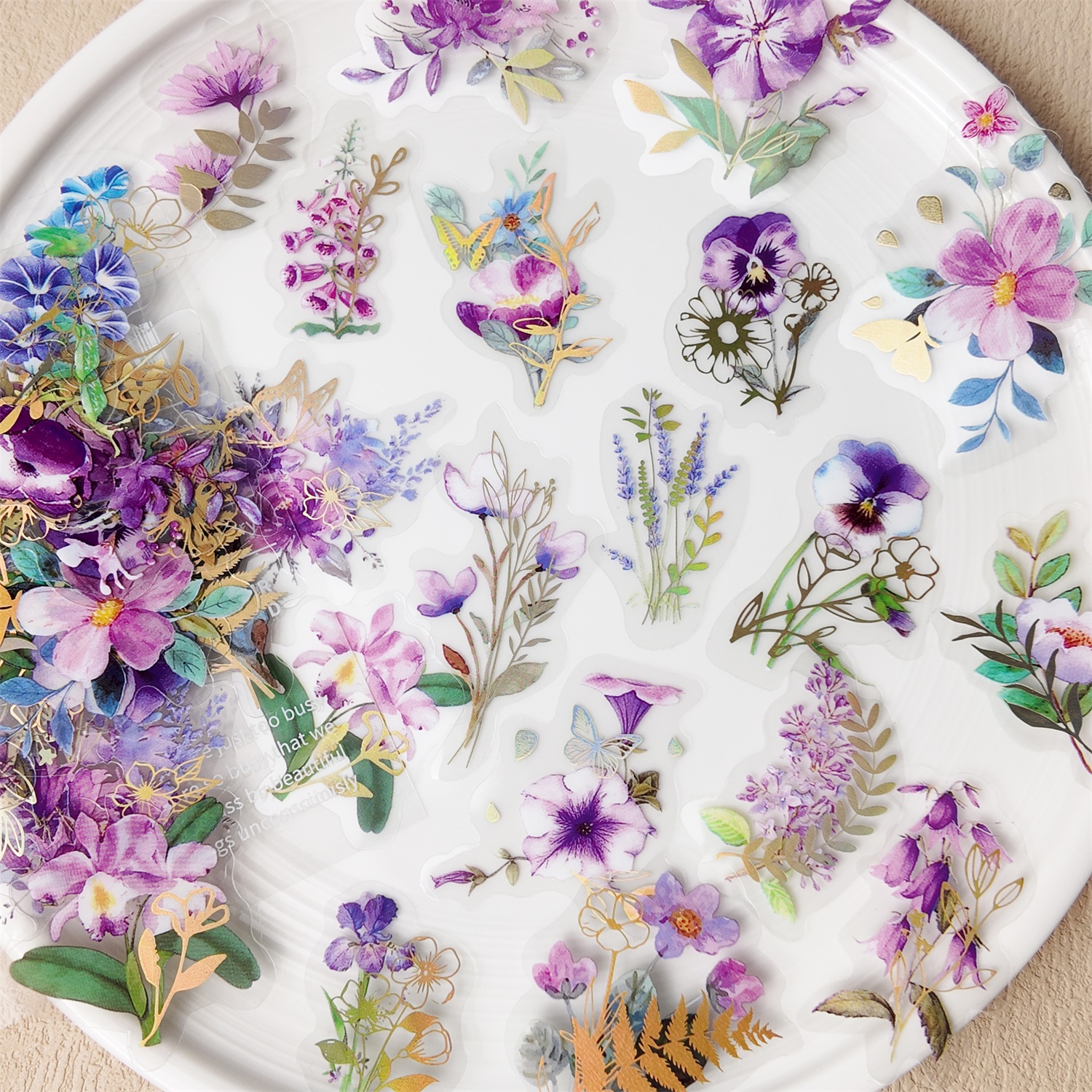 Art Craft Journals - 40Pcs PET Plant Flower Stickers DIY