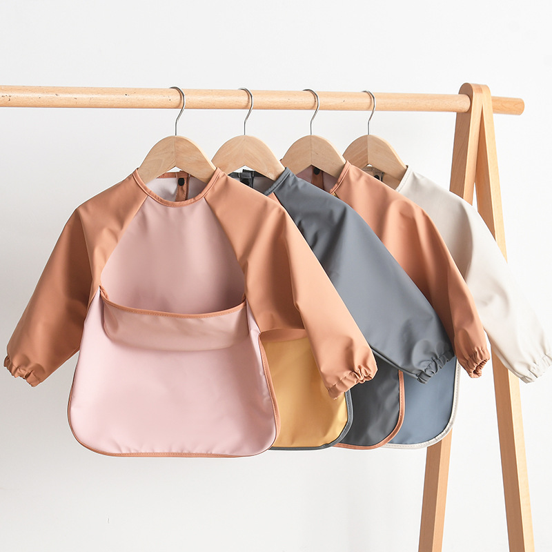 Kids Baby Long Sleeved PU Bibs – Art Craft Kindergarten recenzja i cena