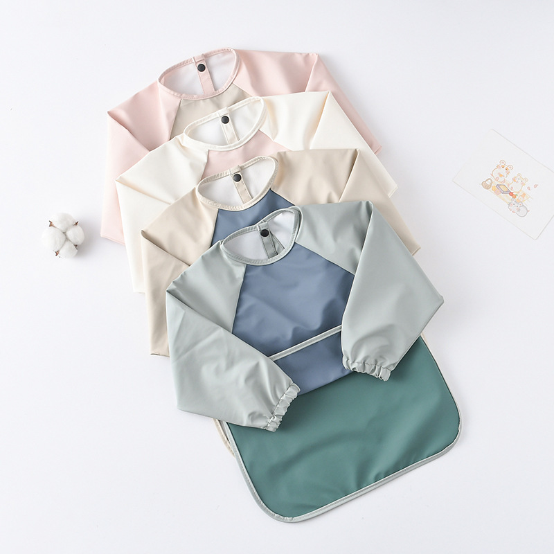 Kids Baby Long Sleeved PU Bibs – Art Craft Kindergarten recenzja i cena