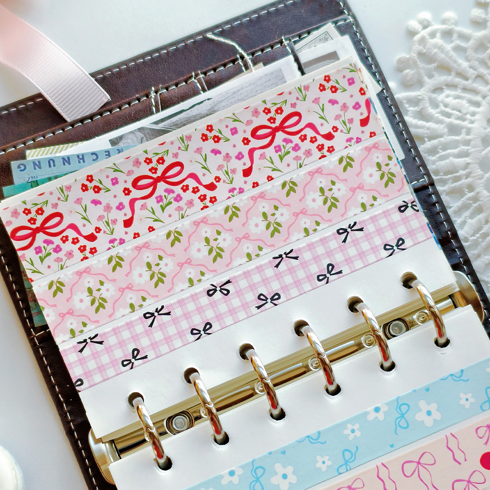 16 Rolls Pink Bow Washi Tapes  – Art Craft Journals recenzja i cena
