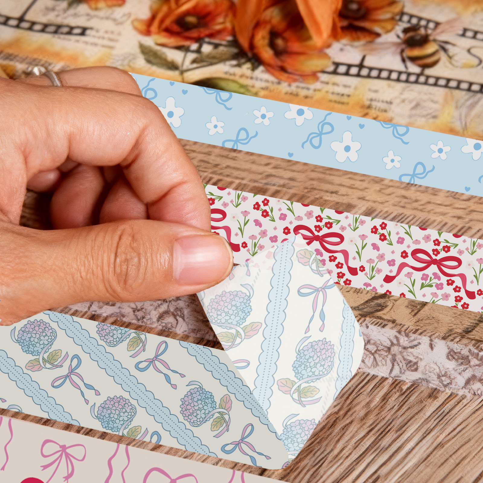 16 Rolls Pink Bow Washi Tapes  – Art Craft Journals recenzja i cena