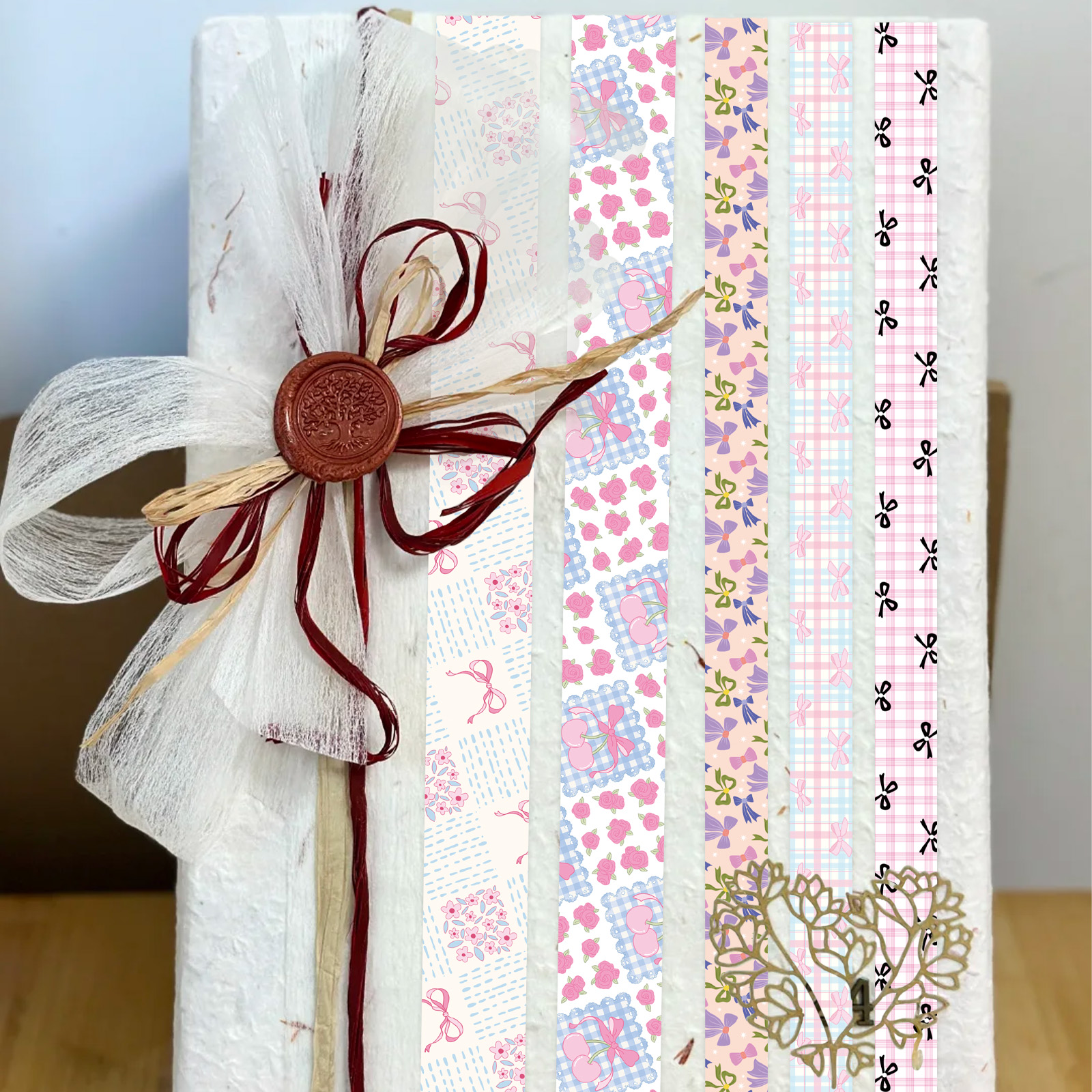 16 Rolls Pink Bow Washi Tapes  – Art Craft Journals recenzja i cena