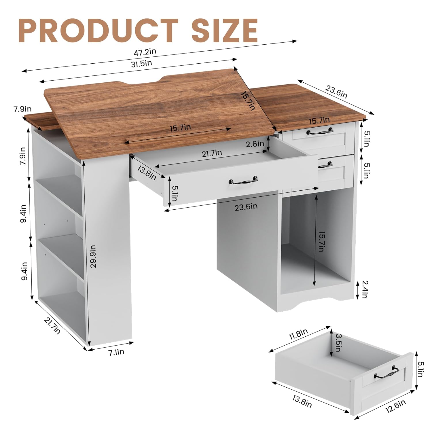 Drafting Table with Storage Ca – Art & Craft Teacher recenzja i cena