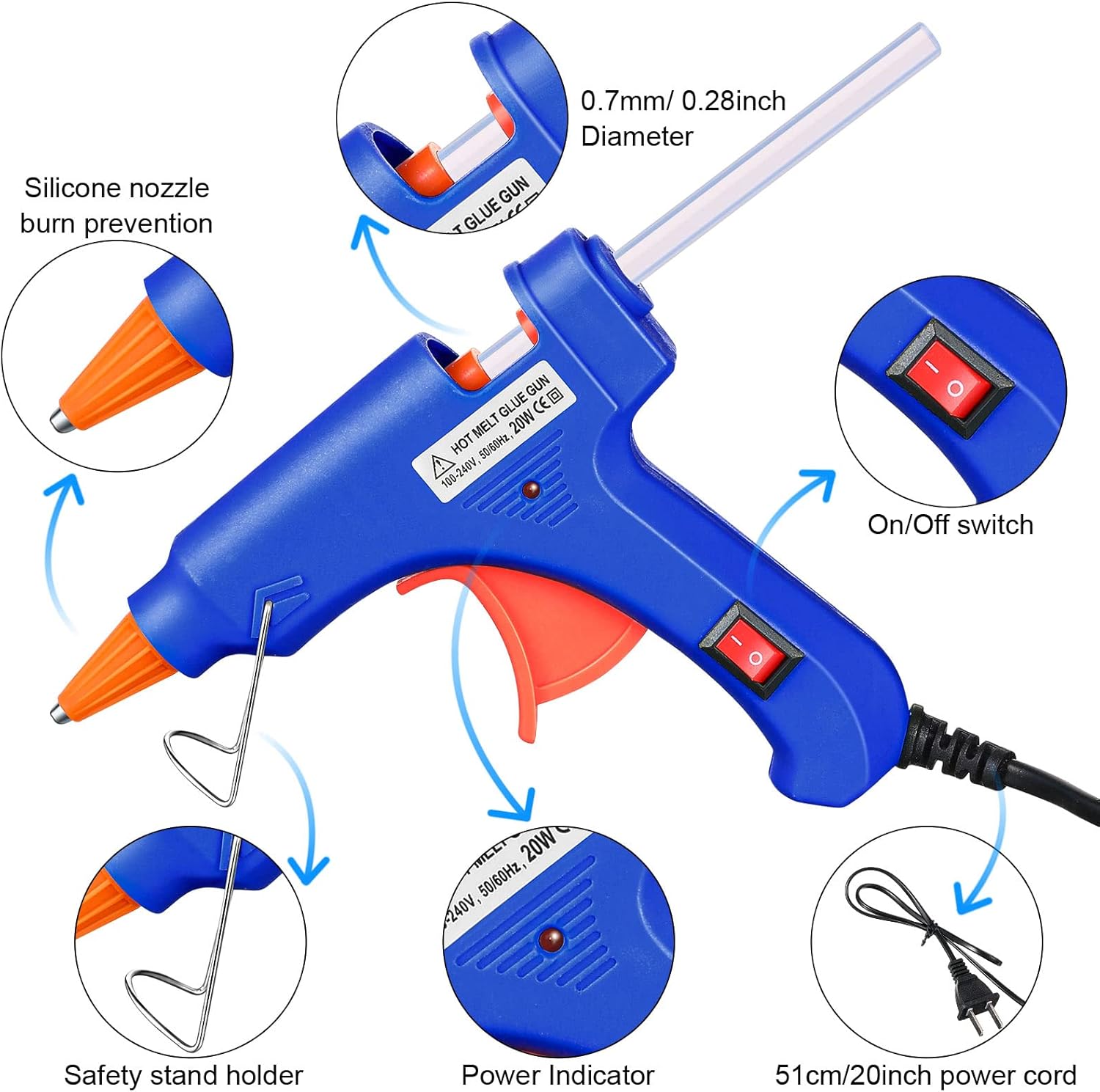 4 Pieces Mini Hot Glue Gun Wit – Art Craft Class recenzja i cena