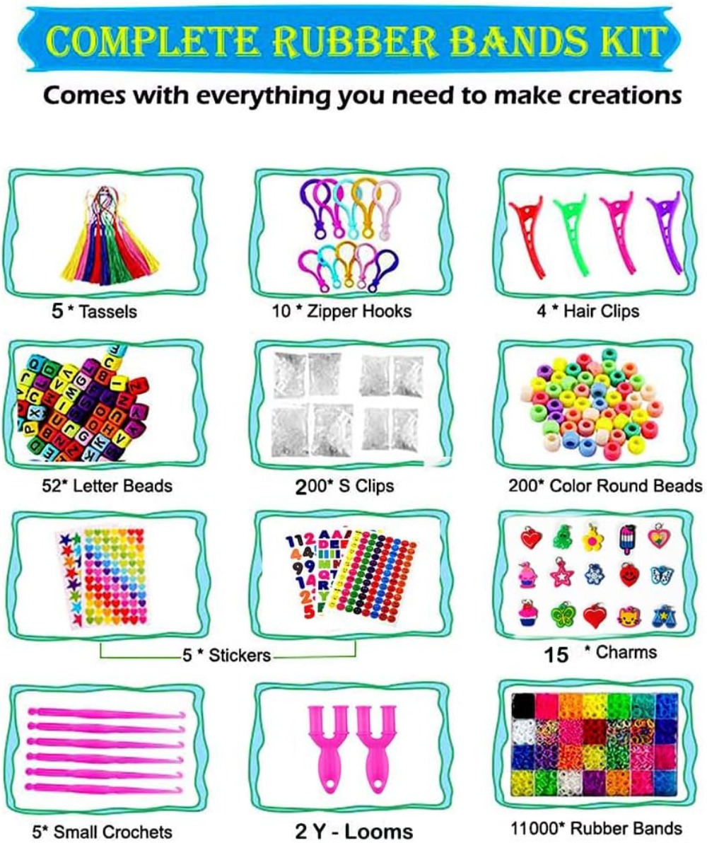 12080+ Loom Bands Set, Rubber  – Art Craft Idea recenzja i cena