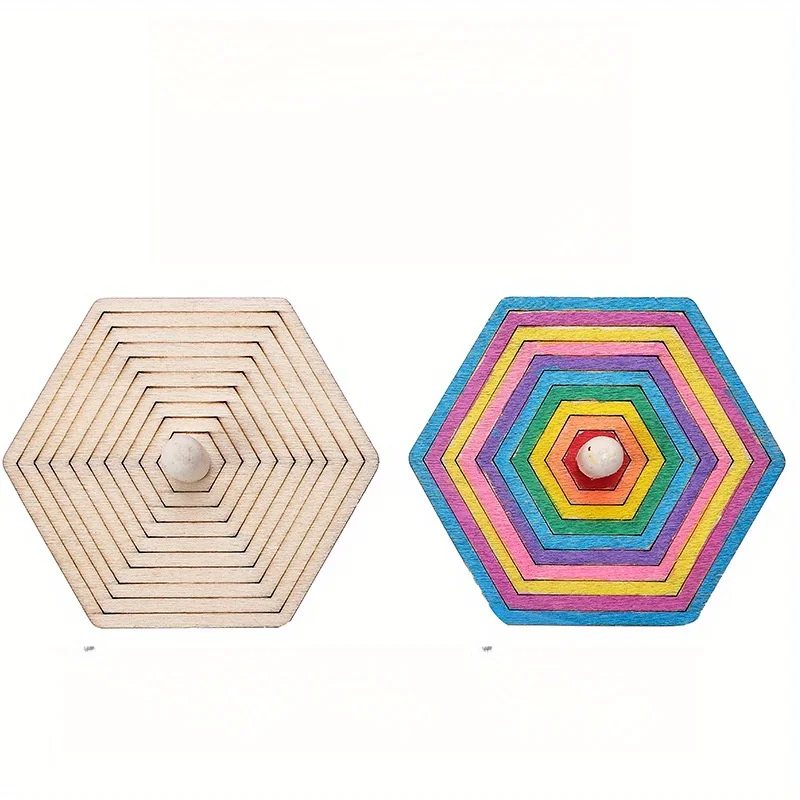 16pcs Wooden Spinning Top Craf – Art Craft Idea recenzja i cena