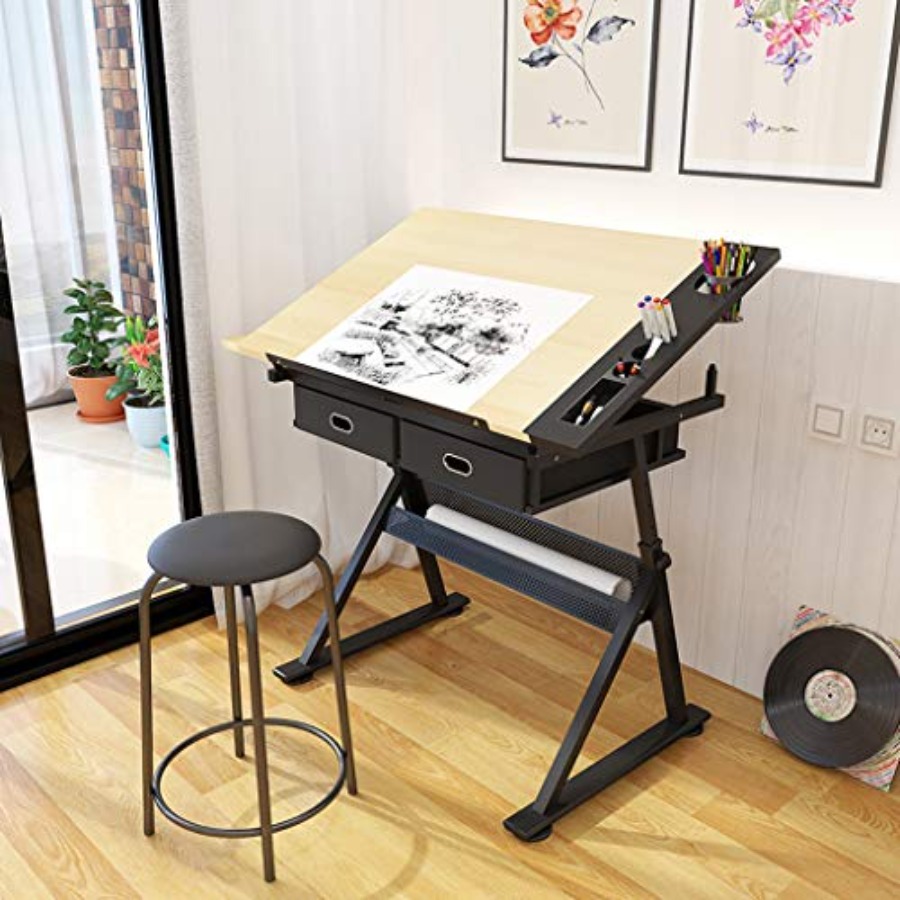 Drafting Table with Storage He – Art & Craft Jojo recenzja i cena