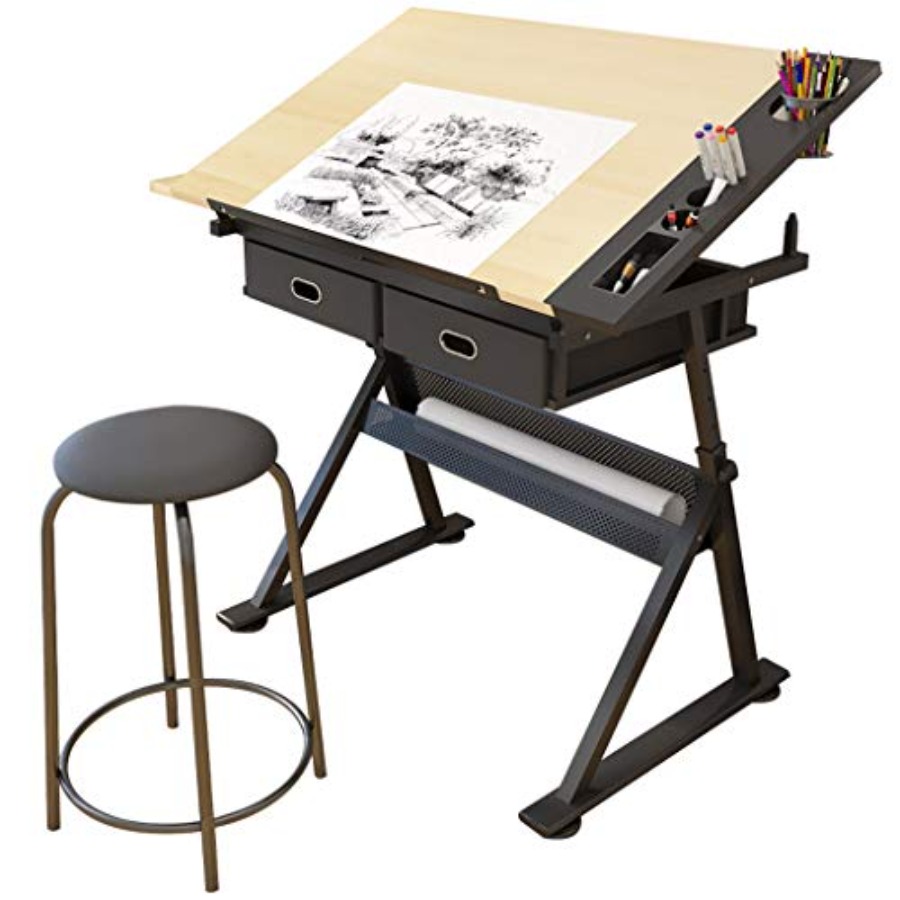 Drafting Table with Storage He – Art & Craft Jojo recenzja i cena