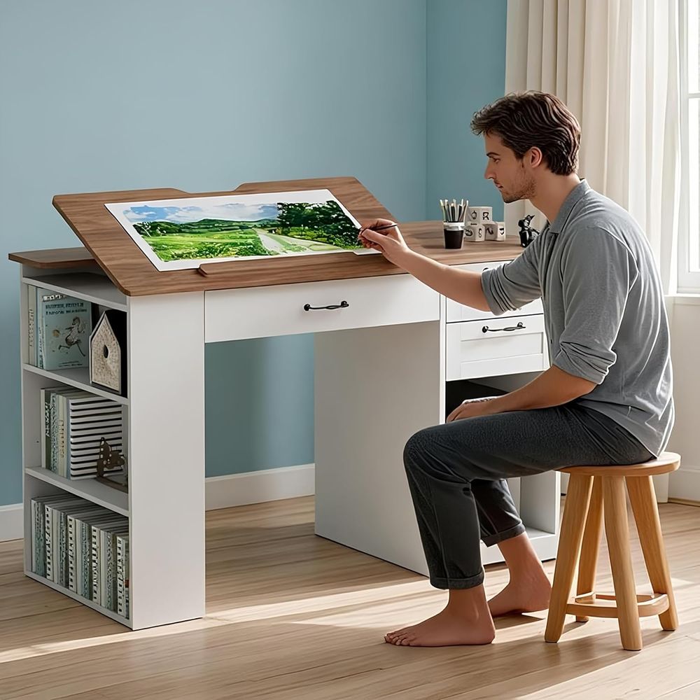 Adjustable Desk with Storage a – Art & Craft Teacher recenzja i cena