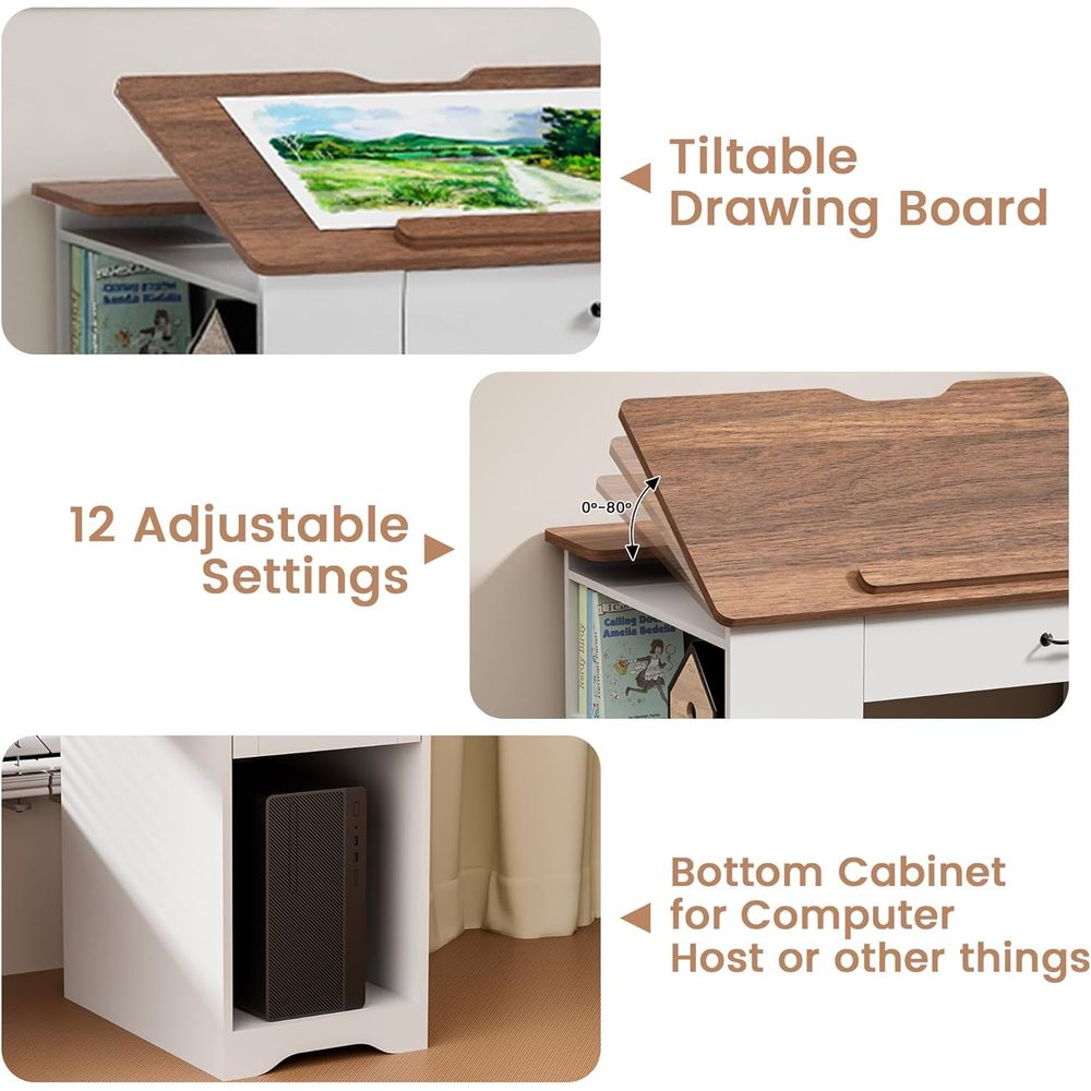 Adjustable Desk with Storage a – Art & Craft Teacher recenzja i cena