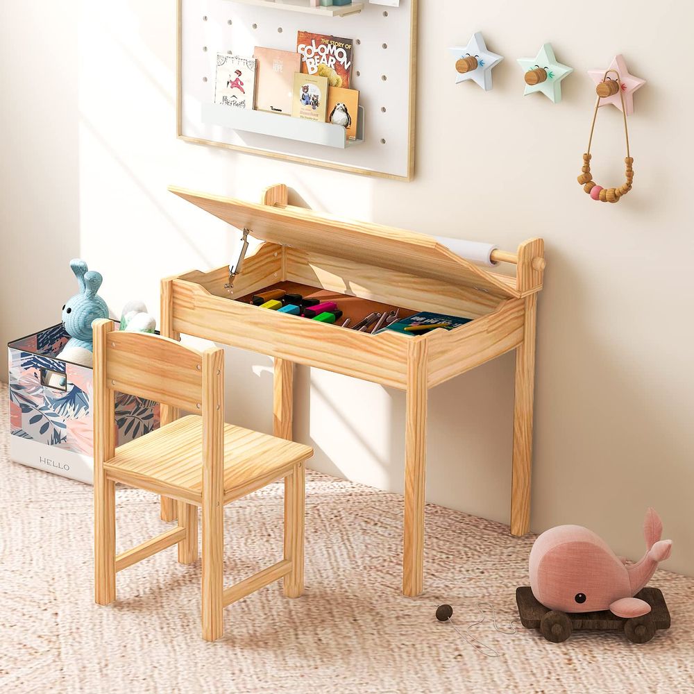 Kids Table and Chair Set, Flip – Art Craft Kindergarten recenzja i cena