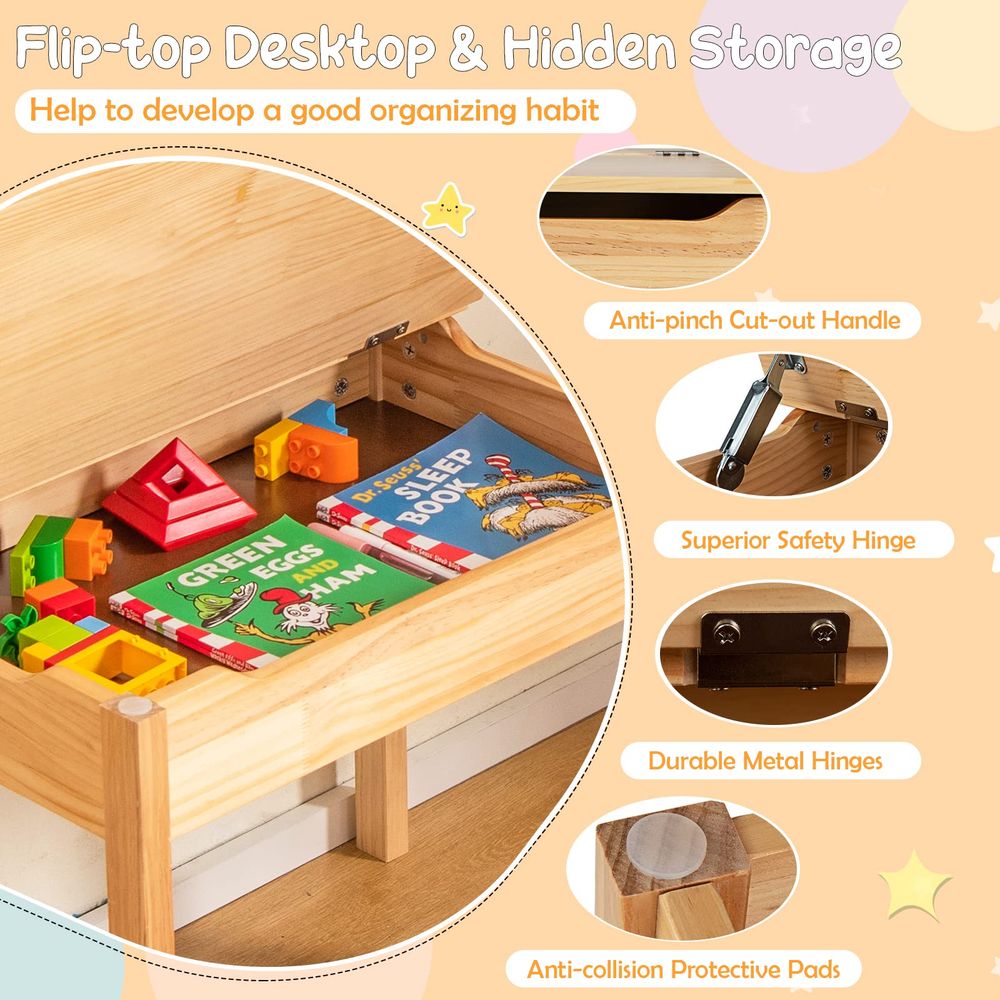 Kids Table and Chair Set, Flip – Art Craft Kindergarten recenzja i cena