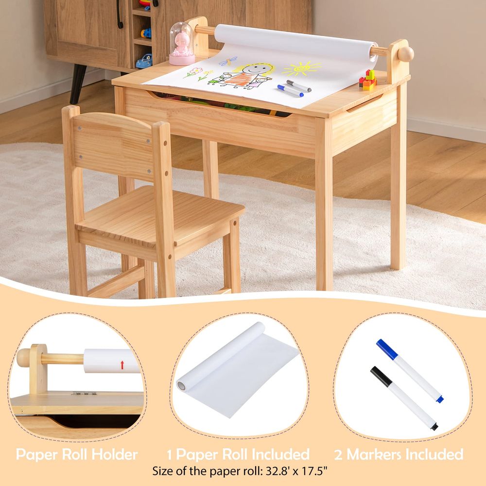 Kids Table and Chair Set, Flip – Art Craft Kindergarten recenzja i cena
