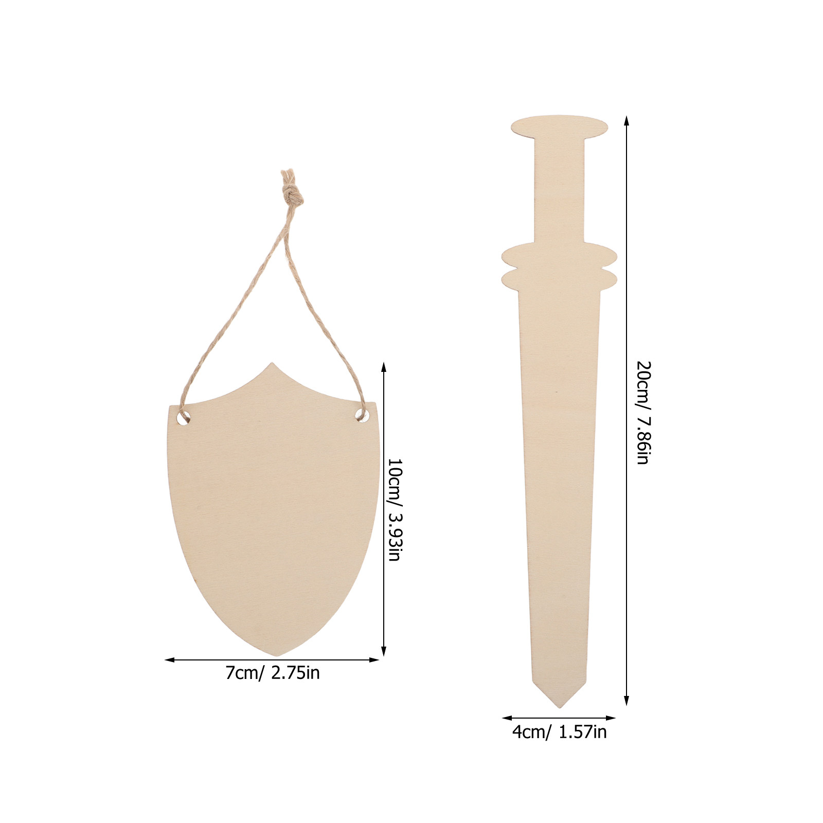 2Sets Wooden Shield Sword Blan – Art Craft Class recenzja i cena