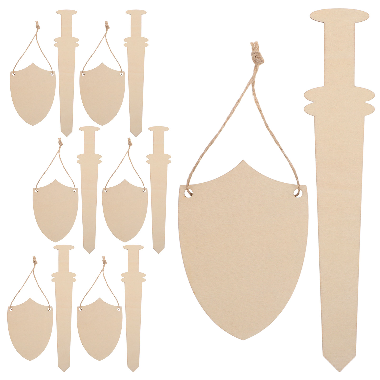2Sets Wooden Shield Sword Blan – Art Craft Class recenzja i cena