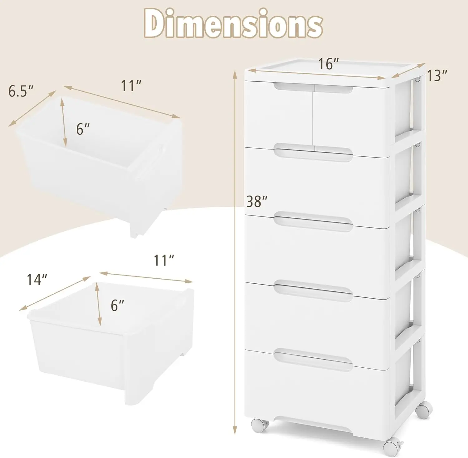Rolling Storage Drawer Cart, 6 – Art Craft Class recenzja i cena