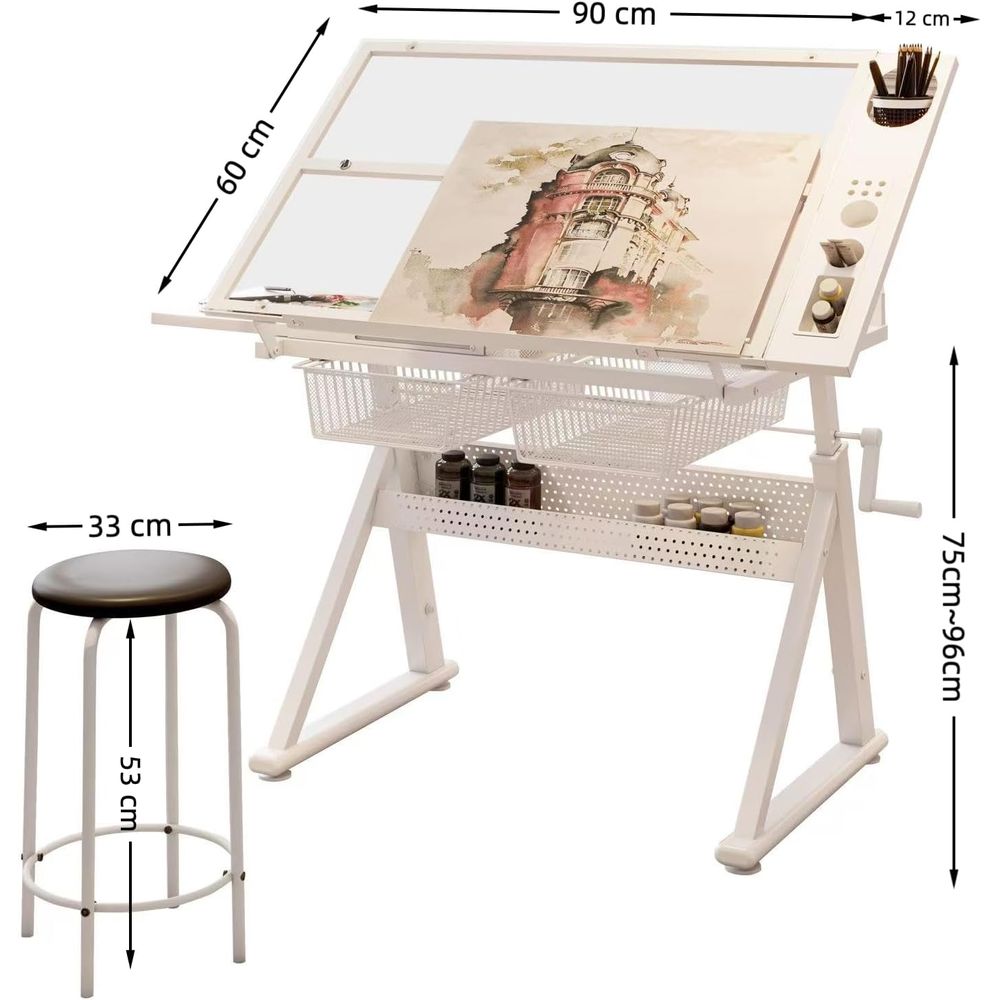 Adjustable Art Desk with Tempe – Art & Craft Teacher recenzja i cena