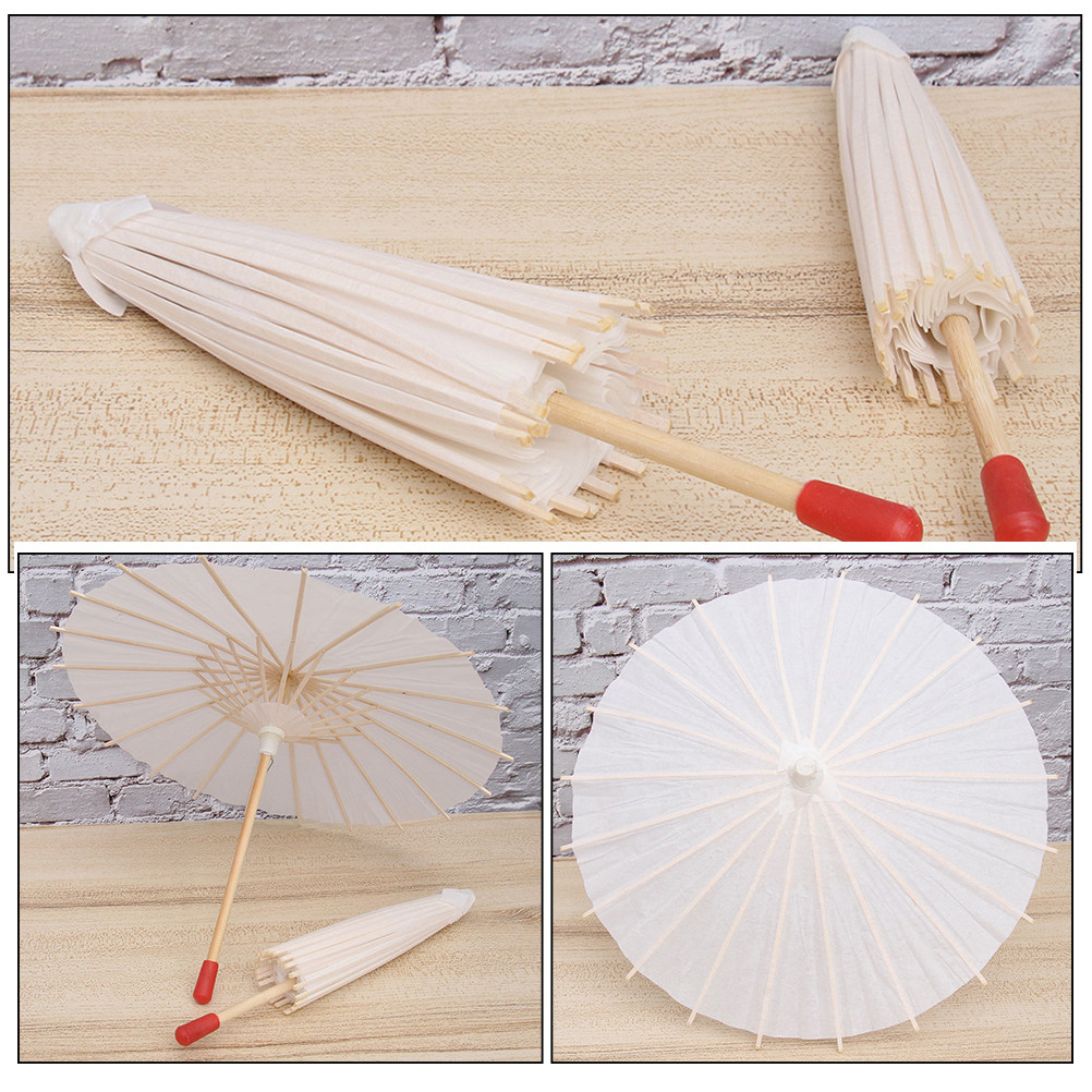 4Pcs DIY Paper Umbrella Blank  – Art Craft Umbrella recenzja i cena