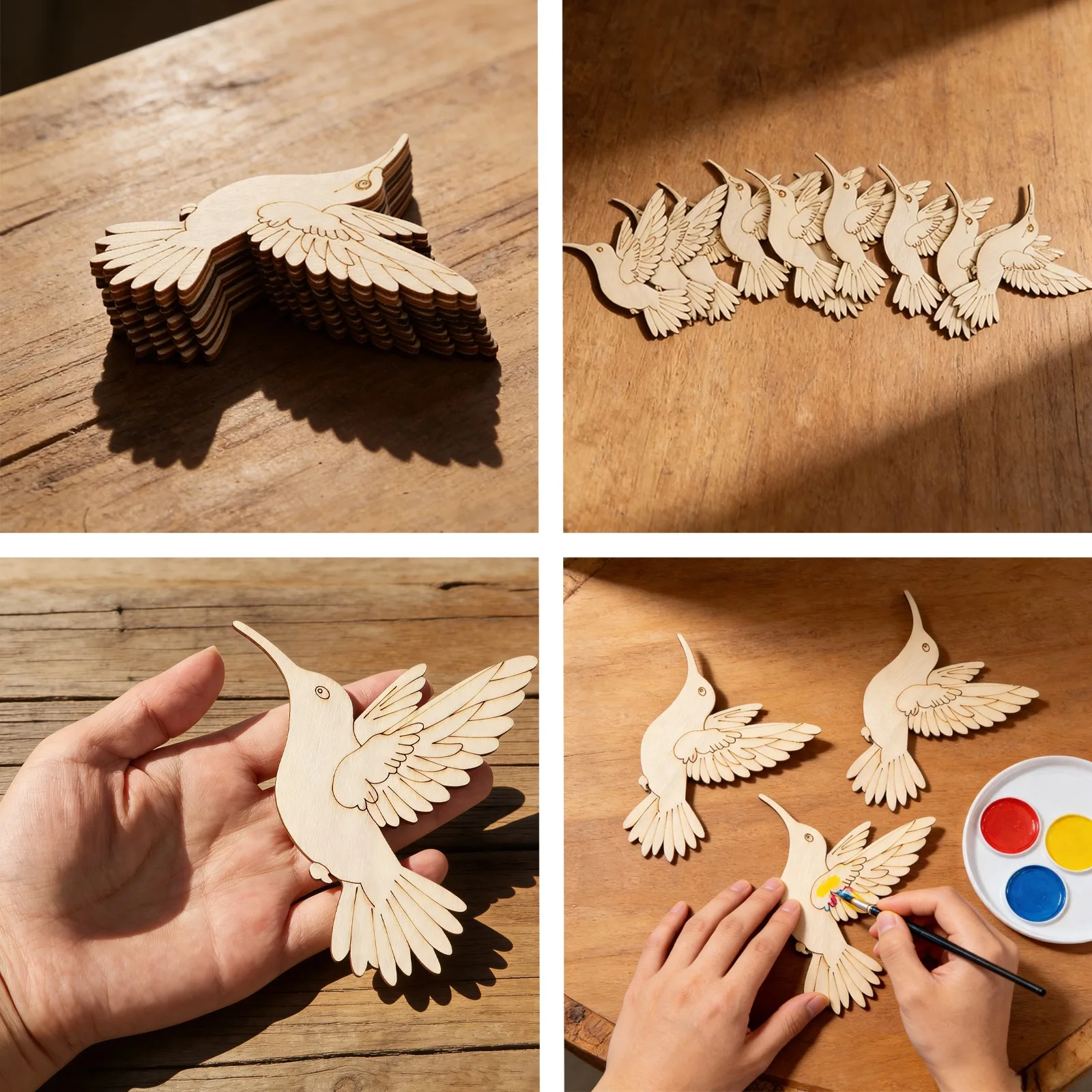 10pcs Unfinished Wood Animal B – Art Craft Materials recenzja i cena