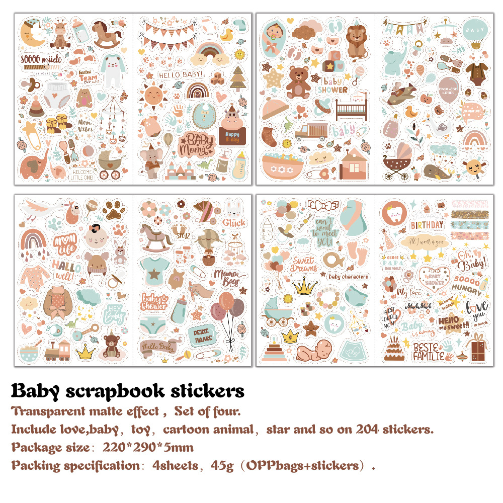4 sheets/pack Baby Scrapbook S – Art Craft Journals recenzja i cena