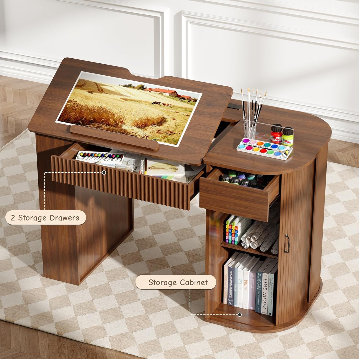 Drafting Table with Storage Ca – Art & Craft Teacher recenzja i cena