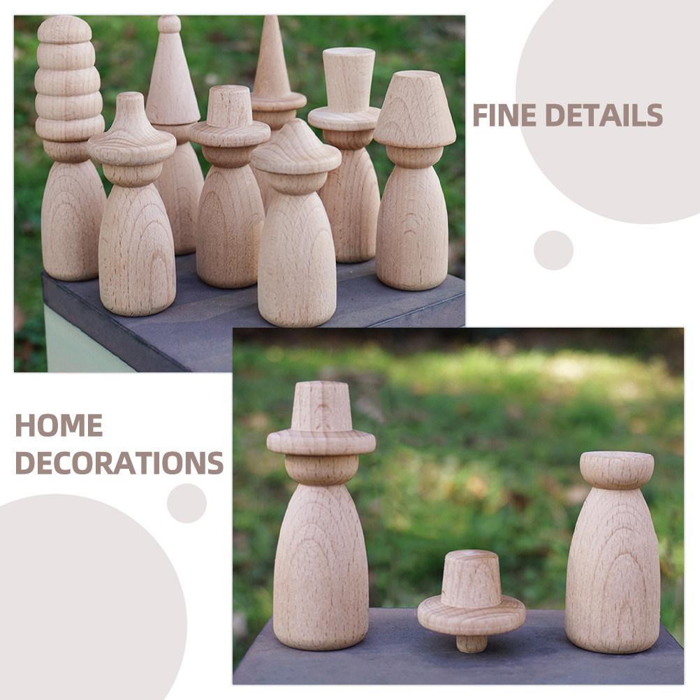 1Set Blank Wood Peg Unfinished – Art Craft Idea recenzja i cena