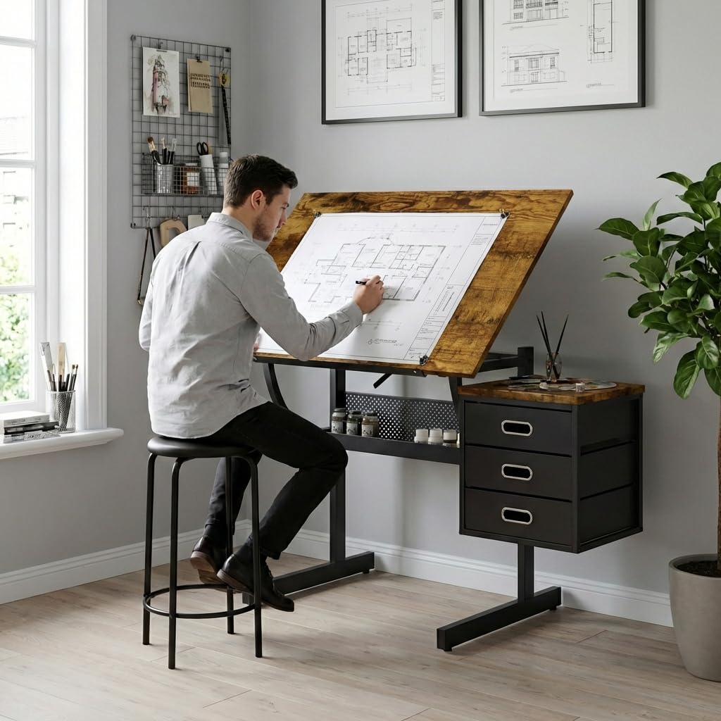 Adjustable Art Desk with Stora – Art & Craft Teacher recenzja i cena