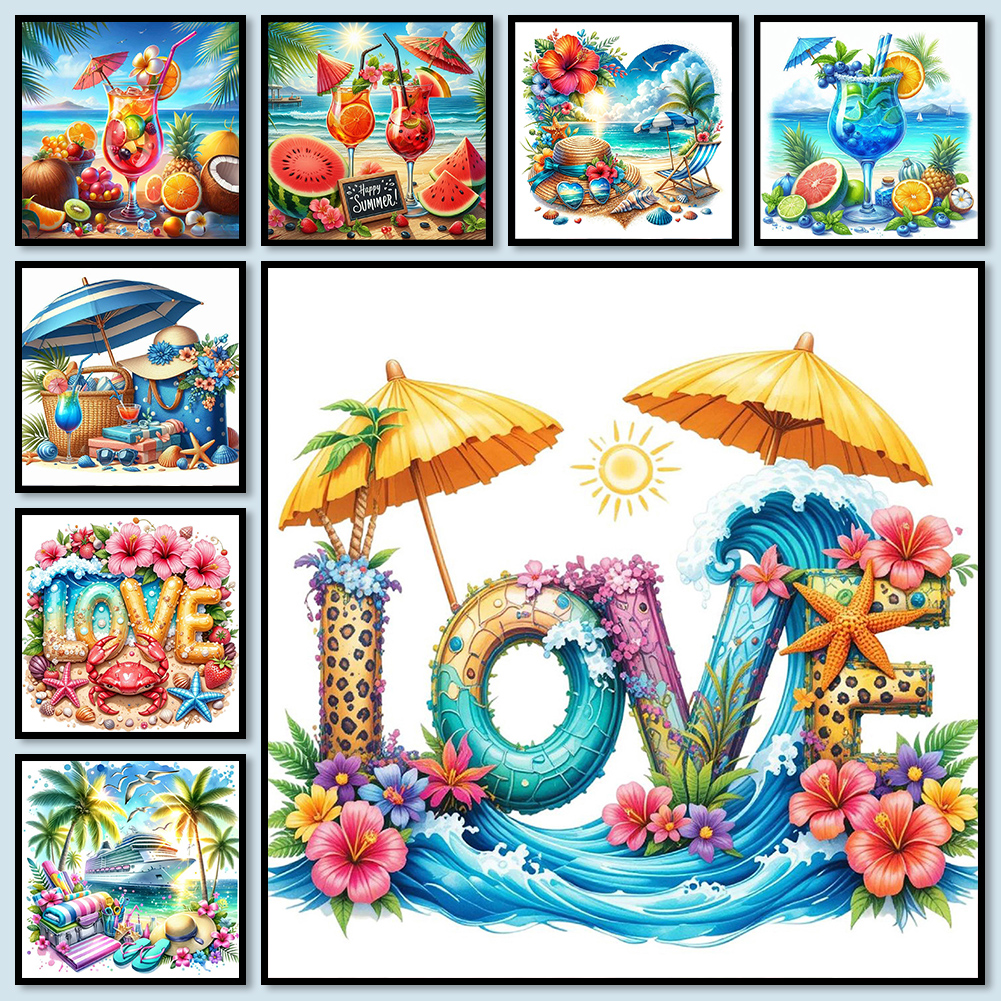 Summer Beach Full DIY 5D Round – Art Craft Idea recenzja i cena
