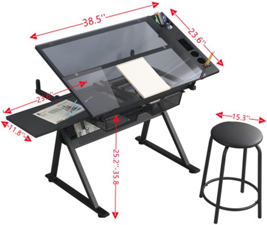 Table w/Stool, Height Adjustab – Art & Craft Teacher recenzja i cena