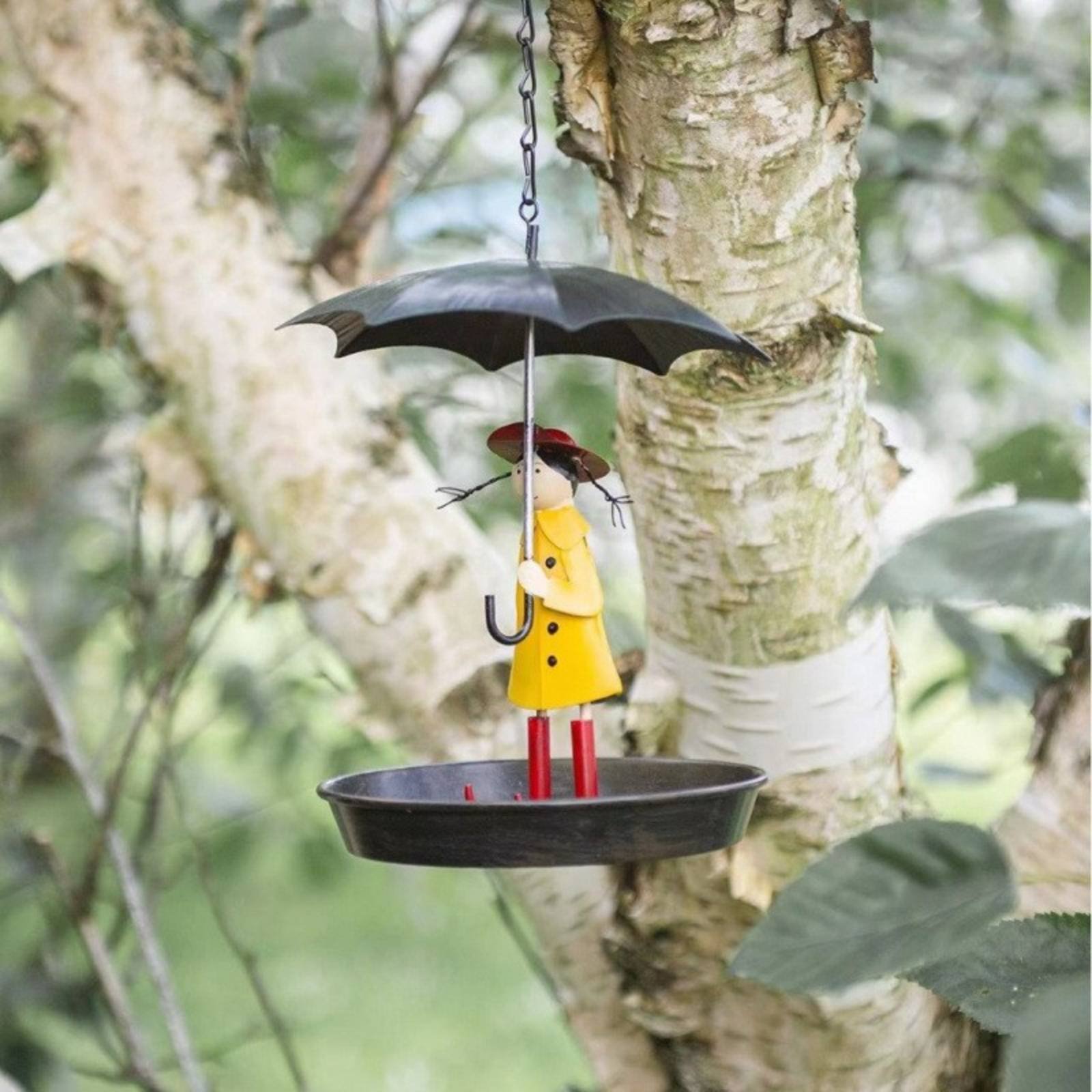 Girl with Umbrella Bird Feeder – Art Craft Decoration recenzja i cena