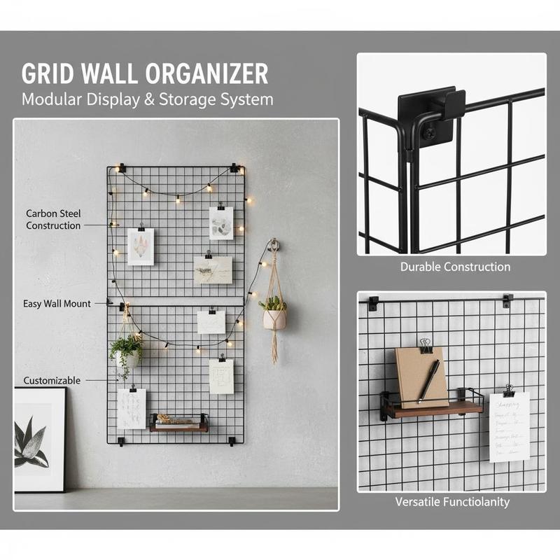 3 Packs Grid Wall Panels, 2 x  – Art Craft Decoration recenzja i cena