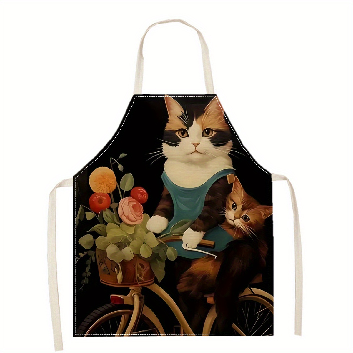 Linen Apron Funny Cat Sunglass – Art Craft Idea recenzja i cena